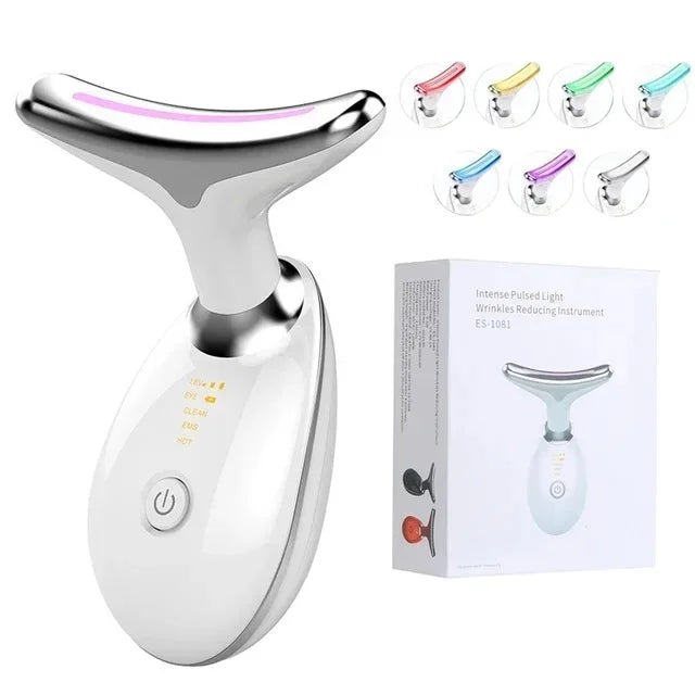 7 Color LED Face and Neck Massager (Red Light Therapy)