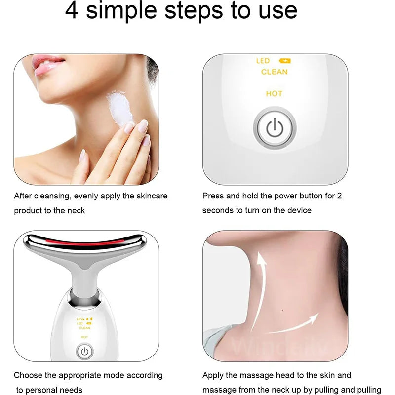 7 Color LED Face and Neck Massager (Red Light Therapy)