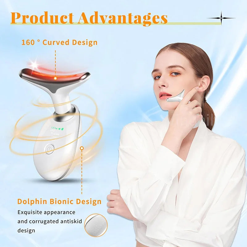 7 Color LED Face and Neck Massager (Red Light Therapy)