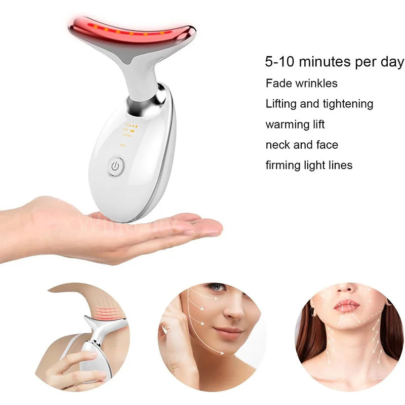 7 Color LED Face and Neck Massager (Red Light Therapy)