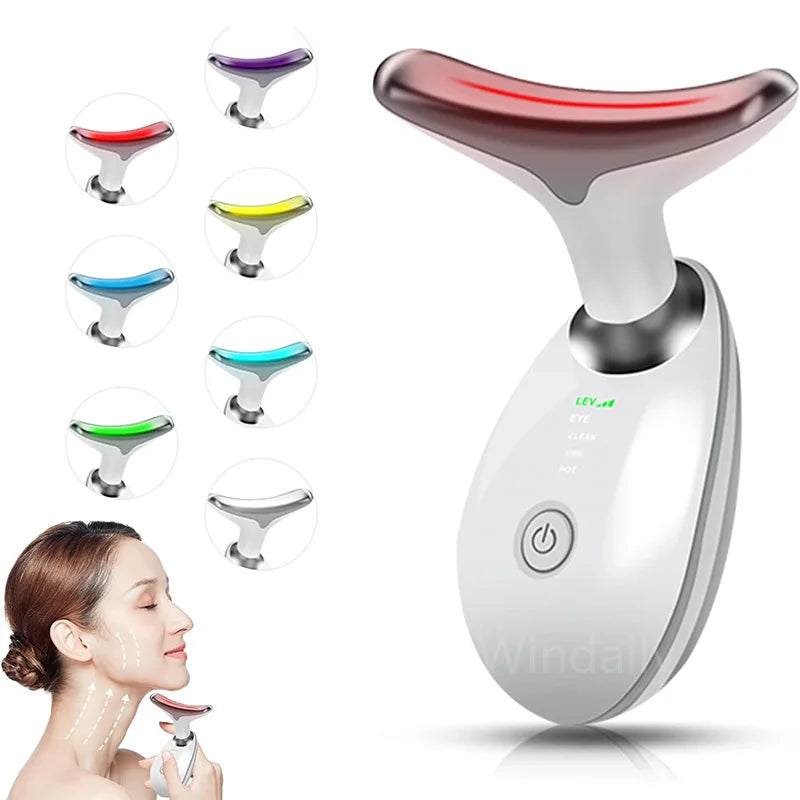 7 Color LED Face and Neck Massager (Red Light Therapy)