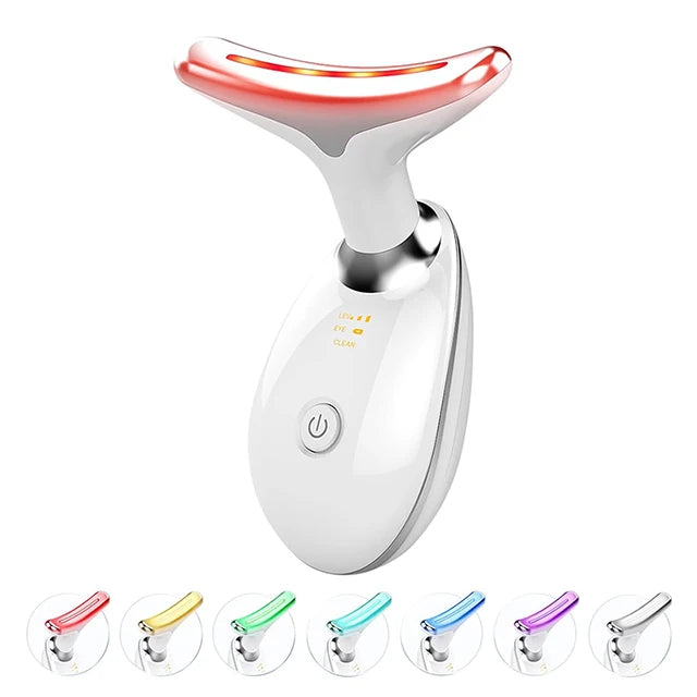 7 Color LED Face and Neck Massager (Red Light Therapy)